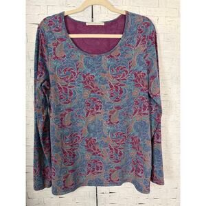 Peruvian connection womens long sleeve T-shirt, colorful Cozycore Pima Cotton